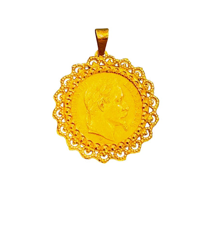 Pendentif Pendentif pièce de 20 francs Napoléon 3 58 Facettes