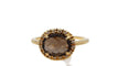 Bague 56.5 Bague moderne or jaune, diamants et quartz fumé 58 Facettes 30347
