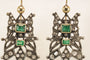 Boucles d'oreilles Boucles d'oreilles catalanes anciennes en or, diamants et émeraudes 58 Facettes 7686
