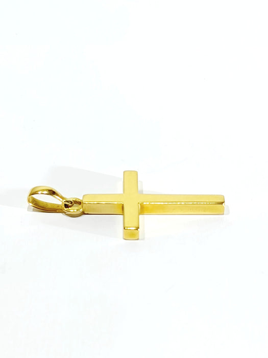 Pendentif Croix en or jaune 58 Facettes