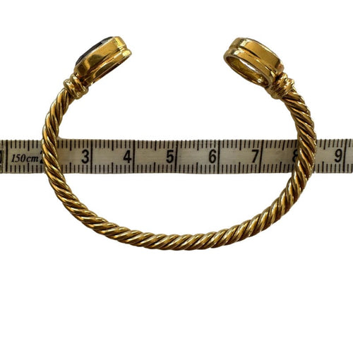 Bracelet BULGARI - Bracelet Jonc - en or jaune 18k, améthyste et quartz de rutile 58 Facettes