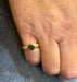 Bague 51 Bague jonc saphir ancien et diamants monture or jaune 58 Facettes