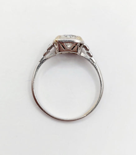 Bague 52 Bague solitaire art déco platine et diamant 58 Facettes A05698