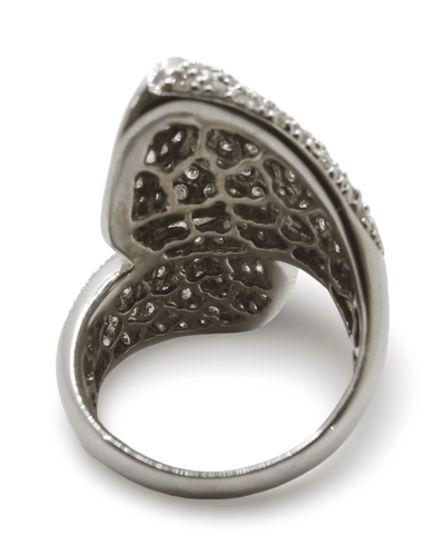 Bague 54 Bague or blanc et diamants 1,50 ct 58 Facettes 00033401