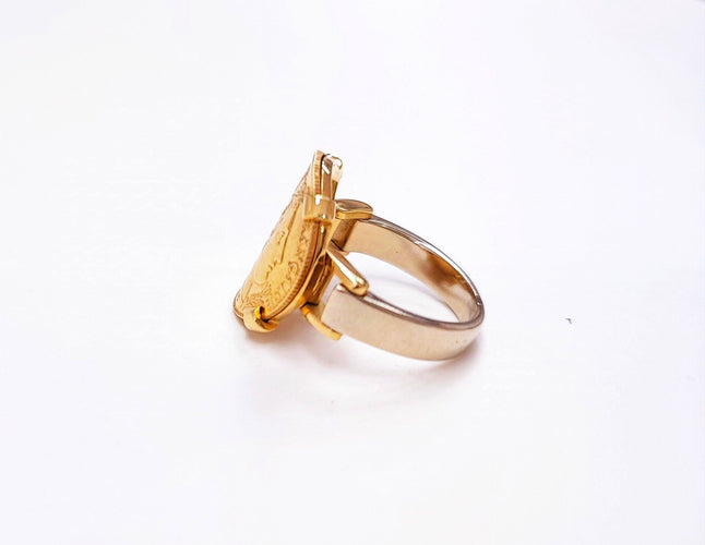 Bague 55 Bague pièce 10 francs or jaune 58 Facettes BAG.NAPO-1200