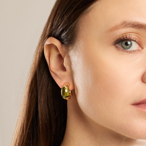 Boucles d'oreilles BULGARI - Boucles d'oreilles Tronchetto en or jaune et péridot 58 Facettes