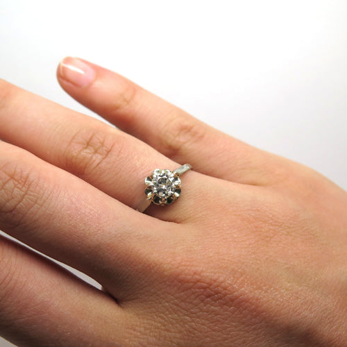 Bague 57 Solitaire en diamant 58 Facettes