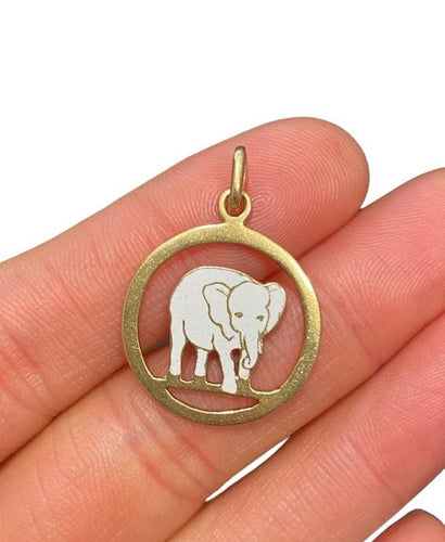 Pendentif Pendentif en or jaune avec un éléphant 58 Facettes