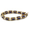 Bracelet Bracelet 1950-1960 - Or jaune, Email Bleu & Perles 58 Facettes 260014R