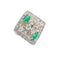 Bague Bague carrée diamants émeraudes 58 Facettes Q755A