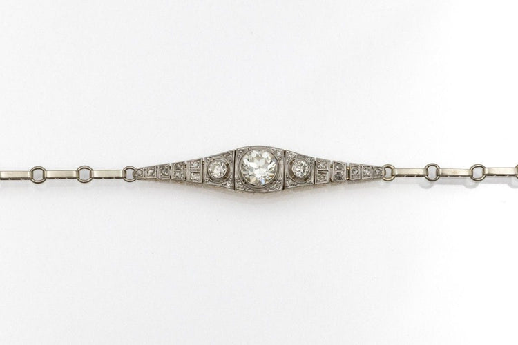 Bracelet Bracelet Art Déco avec de beaux diamants taille ancienne 58 Facettes 11582