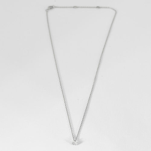 Collier COLLIER OR BLANC 1 DIAMANT O,20ct 58 Facettes M8927