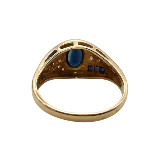 Bague 57 Bague or jaune saphirs & diamants 58 Facettes