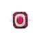Bague 54 Bague platine, or sertie de rubis et diamants. 58 Facettes 34919