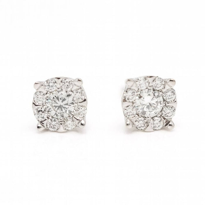 Boucles d'oreilles Boucles d'oreilles rosace en or avec diamants 58 Facettes D363095CG