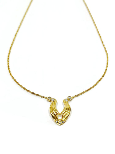 Collier Collier or jaune et diamants 58 Facettes