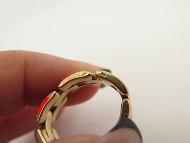 Bague 53 bague CARTIER panthere maillons t53 en or jaune 18k 9.8 gr  link 58 Facettes 270225