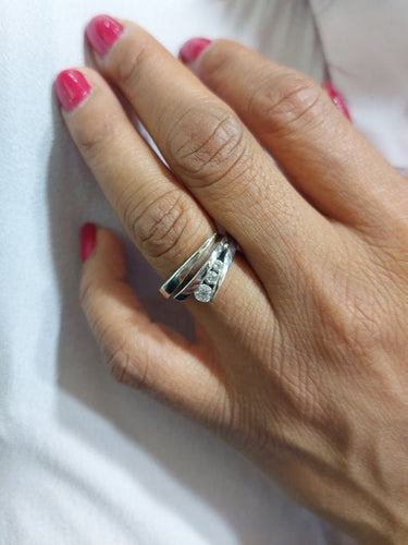 BAGUE TRILOGIE DIAMANTS 58 Facettes 094271