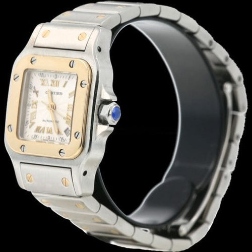 Montre Cartier Montre Santos De Cartier Galbee Pm 58 Facettes MT42136