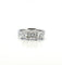 Bague Bague or blanc trilogie diamants certifié GIA 58 Facettes