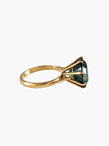 Bague 52 Bague Or Jaune Tourmaline Verte 58 Facettes