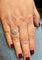 Bague 53 Bague style art déco en or blanc 18 carats et diamants 58 Facettes