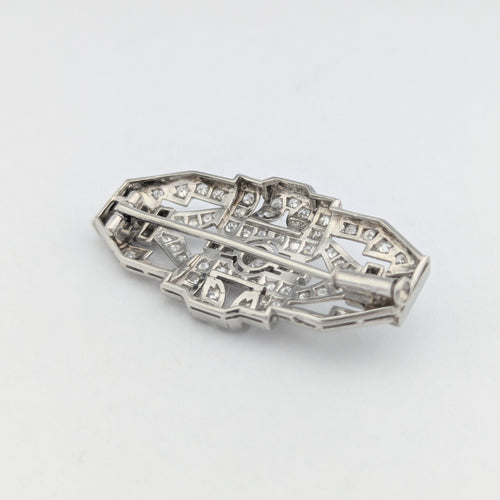 Broche Broche Art Déco en platine et diamants 58 Facettes 31309