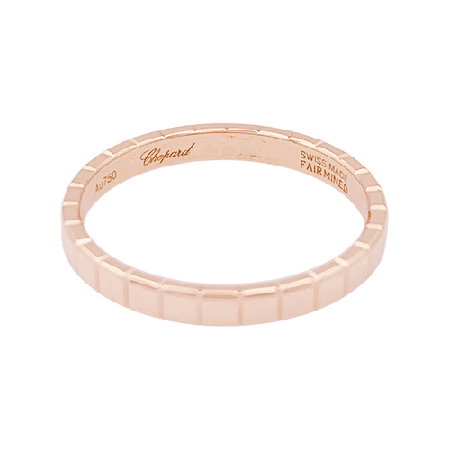 Sormus Chopard "Ice Cube" ruusukultaa. 