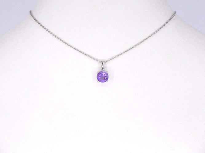 Pendentif Pendentif en or blanc avec améthyste 58 Facettes 2193