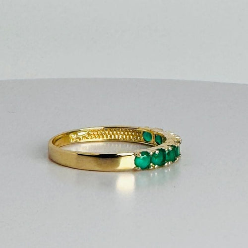 Bague 17 Bague vintage avec émeraudes 58 Facettes 2505012