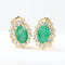 Boucles d'oreilles Boucles d'oreilles rosace en or jaune avec émeraudes et diamants 58 Facettes