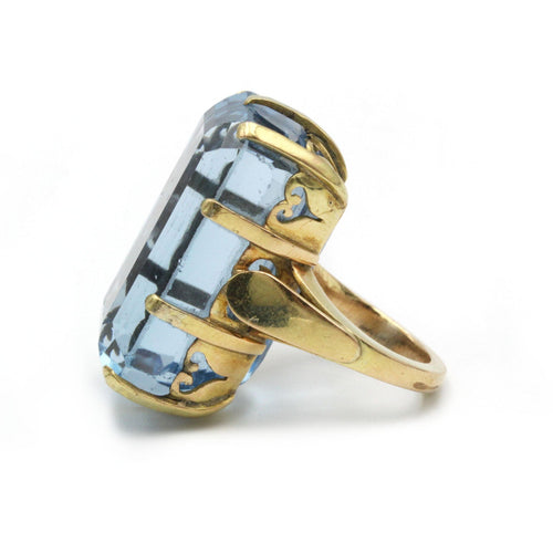 Bague 50 Bague - Or jaune et topaze 58 Facettes 1072