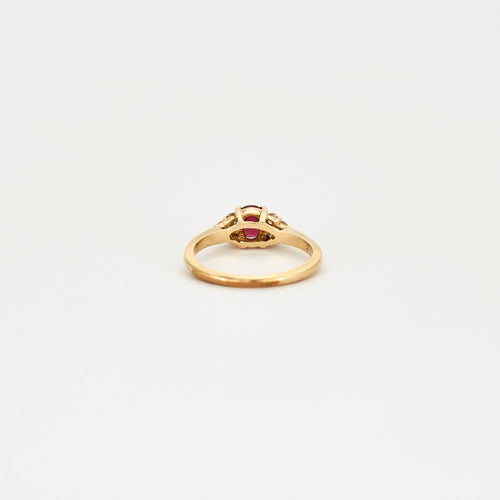 Bague 52 Bague solitaire rubis diamants 58 Facettes LP562