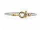 Bracelet vintage bracelet FRED force 10 t17 cable en acier & manille or jaune 18k 58 Facettes 269964