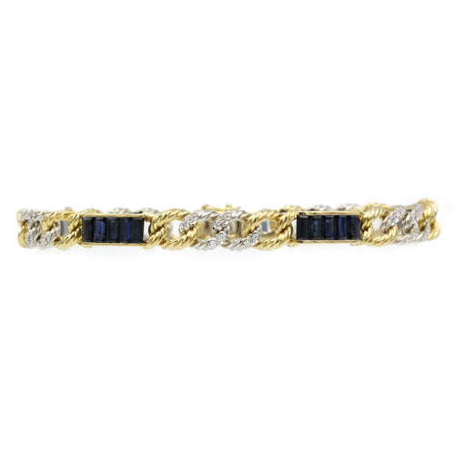 Bracelet Bracelet - Or, saphirs & diamants 58 Facettes 230167R