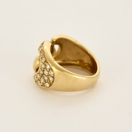 Bague 52.5 Bague en or jaune et diamants 58 Facettes PER0198