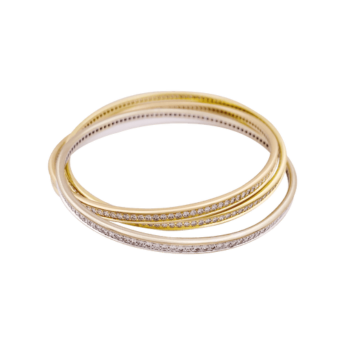 Bracelet Bracelet Cartier Trinity trois ors et diamants. 58 Facettes 34490