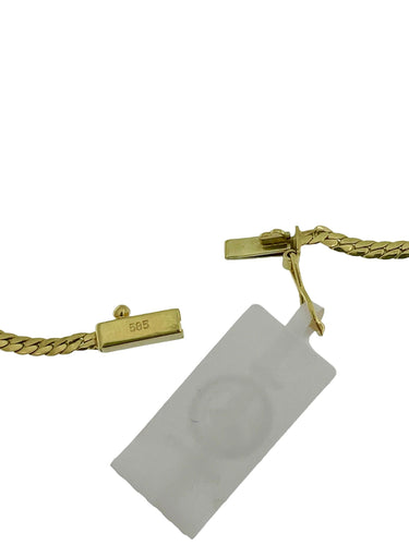 Collier Collier en or blanc et jaune avec diamants et aiguemarine 58 Facettes