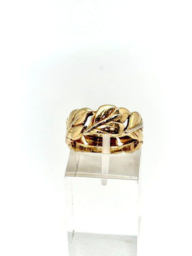 Bague 56 BUCCELLATI - Bague deux ors motif feuilles de chêne 58 Facettes M9292