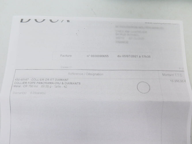 Collier collier FOPE panorama 43068167 diamants or jaune 18k 69.5gr 58 Facettes 270342