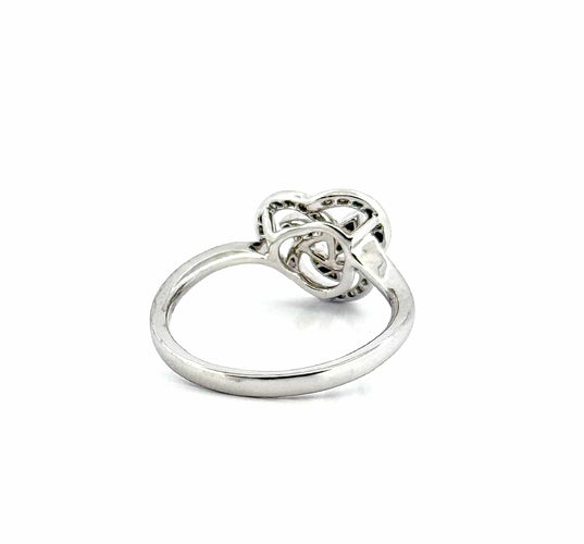 Bague 54 Bague en or blanc 18 carats et diamants 58 Facettes