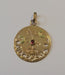 Pendentif Pendentif Art Nouveau mois DECEMBRE rubis or 58 Facettes