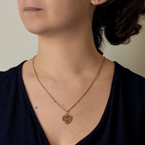 Pendentif AUGIS - Médaille sentimentale en or jaune 58 Facettes GAP1821X2