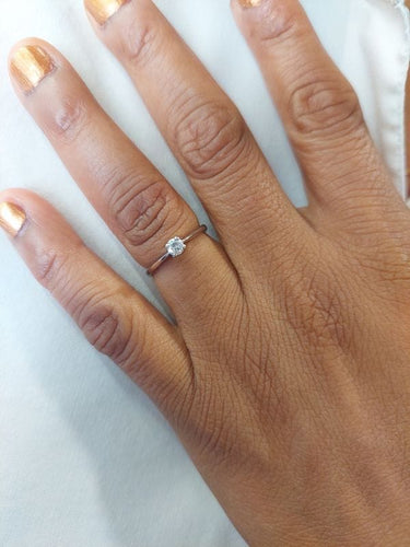 Bague 50 Solitaire diamant 58 Facettes 083751