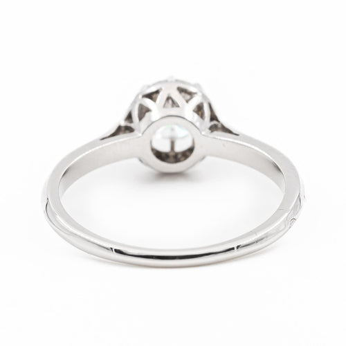 戒指 单钻戒 白金 钻石 