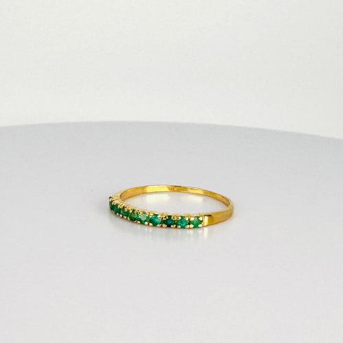 Bague 56 Bague en or jaune avec émeraudes 58 Facettes 2505016