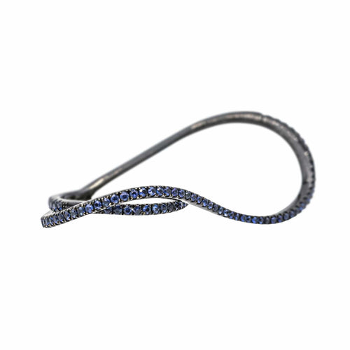 Bague 48 Etername Bague Entrelacs Or noir Saphir 58 Facettes 578316CD