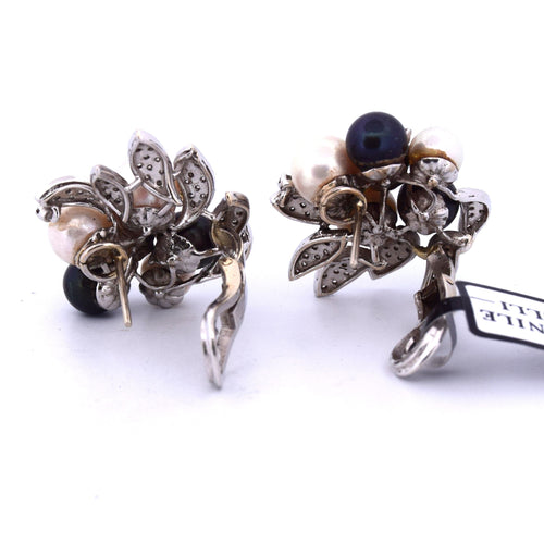 Boucles d'oreilles BOUCLES D'OREILLES VINTAGE en or jaune avec perles 58 Facettes