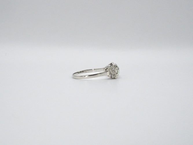 Bague 57 Bague Art Déco Platine Diamants 58 Facettes 4530