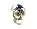 Bague 55 GILBERT ALBERT. Bague scuplture en argent et or 18K 58 Facettes